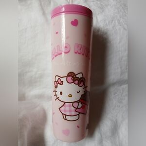 Hello Kitty Valentine Plastic Tumbler "you melt my heart" 22.5 oz
